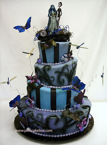 Halloween Themed Wedding Cake