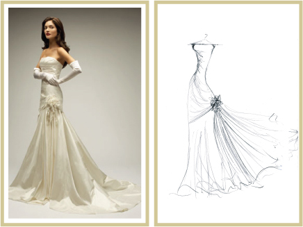 mydreamlinescom sketched wedding gown The dress is completely white or 