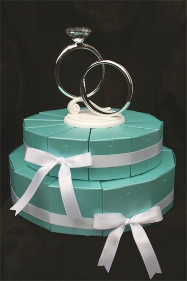 Crafty Cakes Tiffany Paper Wedding Cake Crafty Cakes offers bridal couples