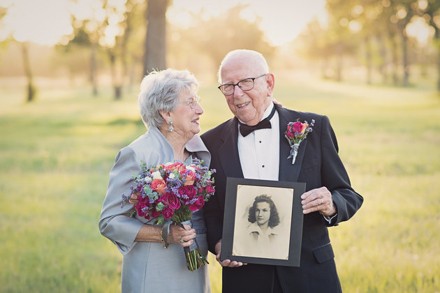 Getting your wedding photo shoot 70 years after tying the knot